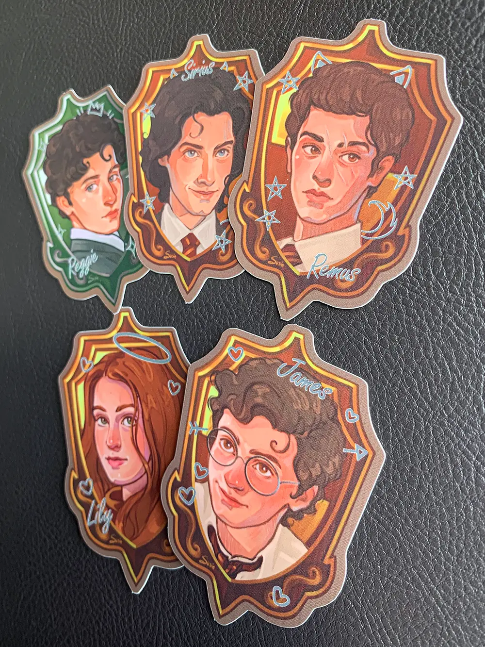 ALL 5 Marauders HP Characters Stickers - Matte/Reflective Stickers
