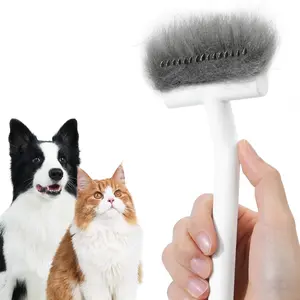 aumuca Dematting Undercoat Comb Brush - Pet Grooming Rake, Deshedding Tool for Dogs and Cats