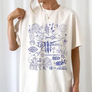 Baldurs Gate 3 Doodle Art Shirt, BG3 Shirt, Video Game Shirt, Gift for Gamer
