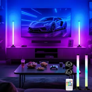 Smart RGB LED Desk Lamp Set with Remote Control, Bluetooth Compatible, APP Adjustable Color Changing, Music Sync, USB Powered, Ideal for Gaming Room, Bedroom, Party