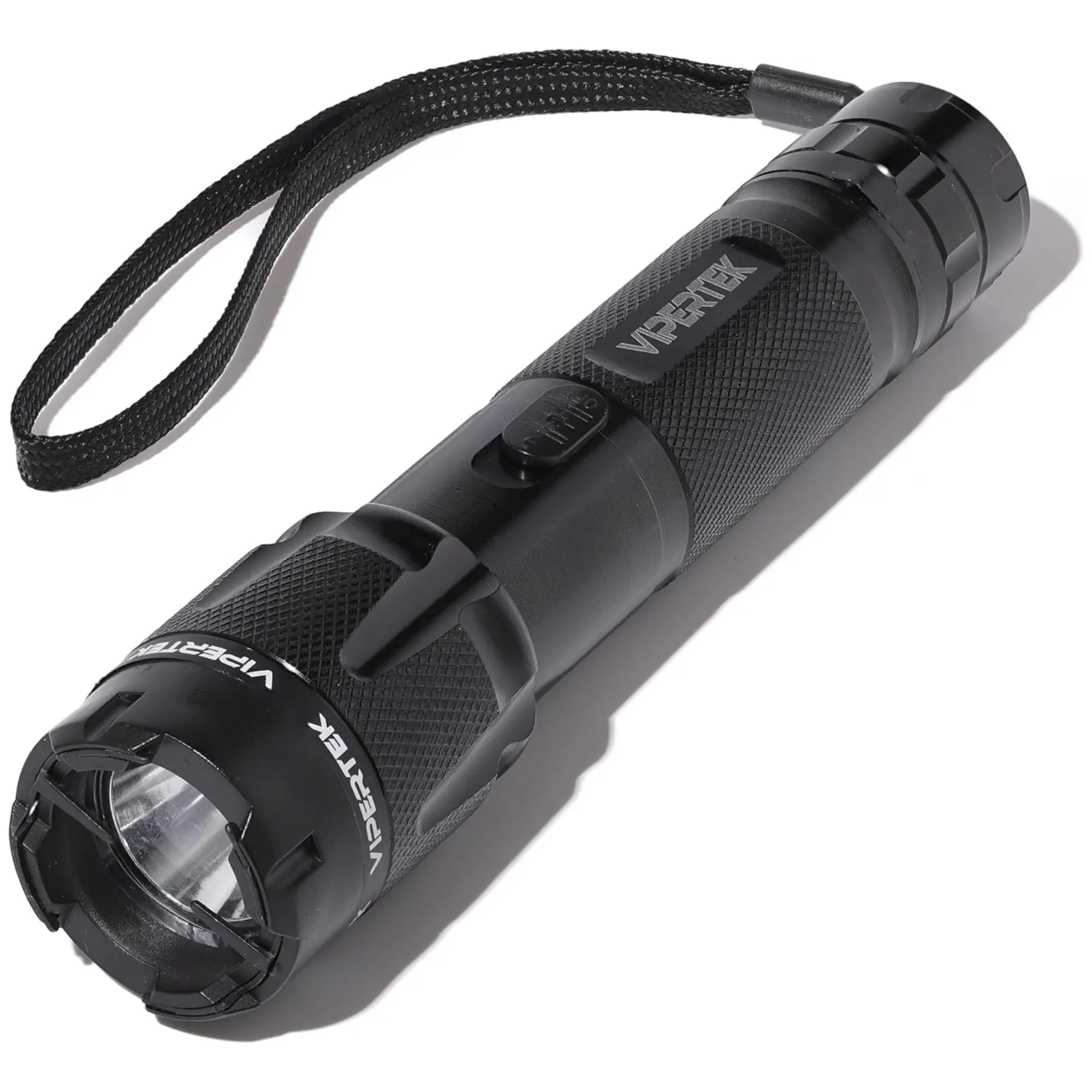VIPERTEK VTS-T03 Aluminum, Rechargeable with LED Flashlight, Black