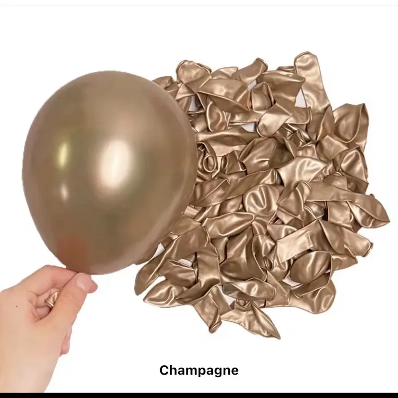 12in Solid Chrome Finish Latex Balloons, 50-Pack Glamorous Metallic Shine Balloons for Festive Atmosphere, Birthday, Baby Shower Decor (Home & Party Supplies)