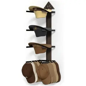 Cowboy Hat Rack Wall Mounted Hat Holder Organize and Display Your Hats with Ease, Hat Hanger Western Decor for Cowgirl Hats Ideal Western Decor