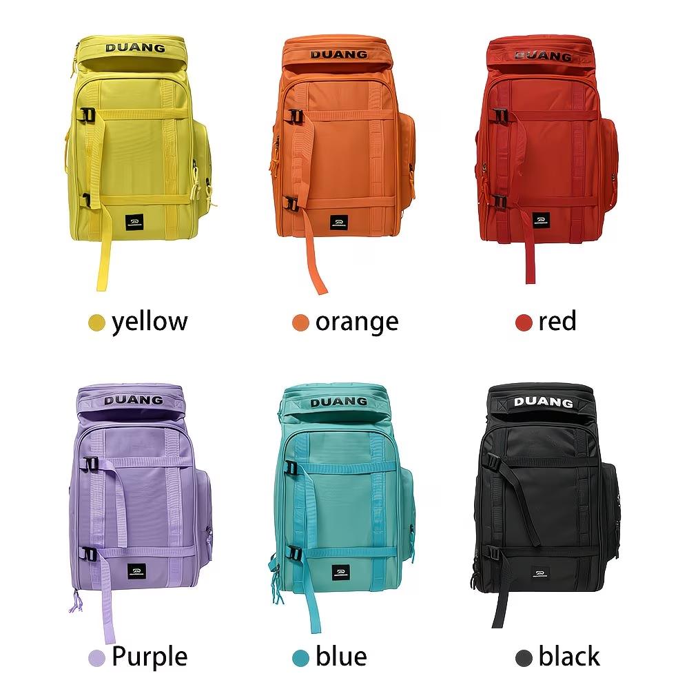 Gift Large Capacity Outdoor Backpack Black Yellow Travel Bag For Men Women Adjustable Strap Laptop Compartment Trolley Sleeve Water-Resistant Nylon Material Street Style for School Outdoor Travel Vacation and Going Out Hand Wash Only