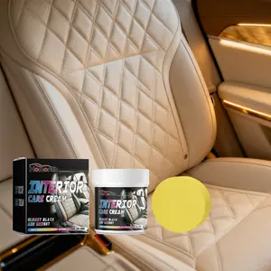 3sets Car Leather Care Cream - Multi-functional care cream for cleaning, decontaminating, restoring, and brightening interior leather, leather cleaner
