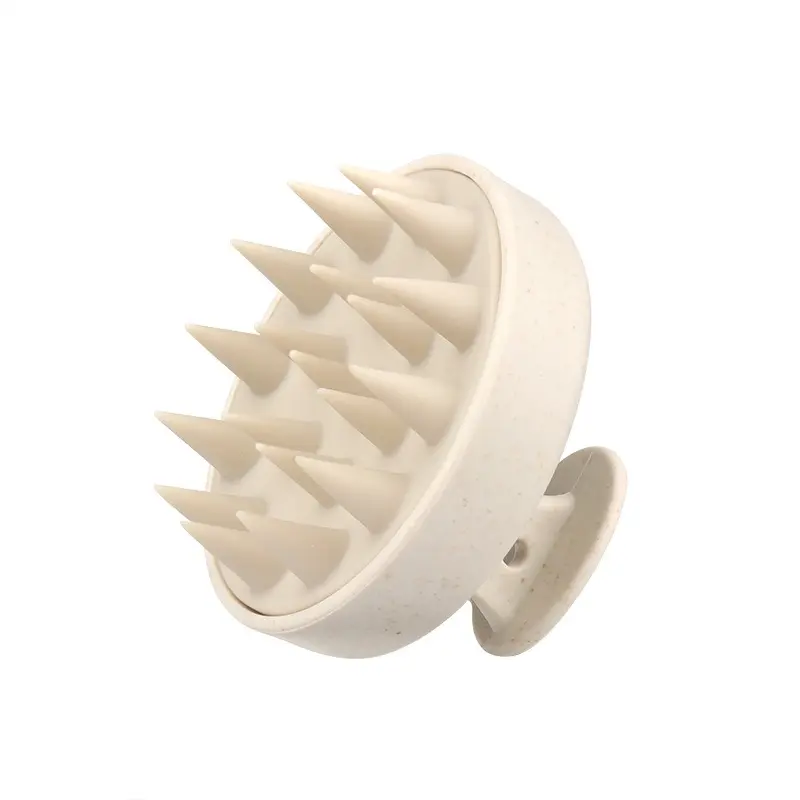 1PC Scalp Massager Brush – Soft Silicone Hair Scalp Scrubber, Beige/Pink Color Option for Daily Hair Care Routine
