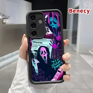Scream Newspaper Phone Case Compatible with Samsung Galaxy S26 S23 Ultra S24 Plus S25 S22 Shockproof Full Camera Protection Durable slim Silicone Cover