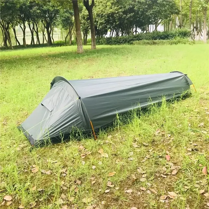 1-person Ultra-lightweight Backpacking Tent, All-season Windproof & Rainproof Camping Shelter with Breathable Mesh, Portable Storage Tent for Hiking, Outdoor Adventures
