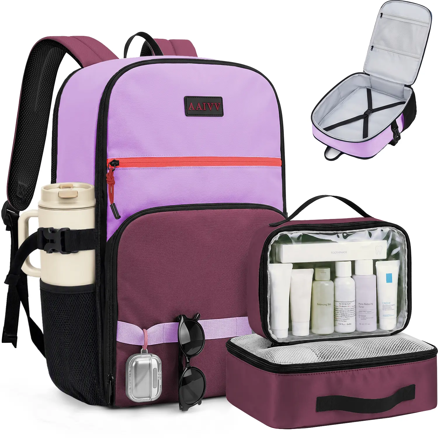 Stop Paying Baggage Fees! AAIVV 36L Underseat Carry On Backpack for Women, Fits 17.3" Laptop & 4 Days of Clothes, Waterproof Work/Travel Must-Have + FREE Packing Cubes!