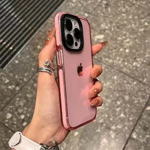 Luxury Transparent Shockproof Phone Case For iPhone 13 14 15 16 17 Pro Max Clear Bumper Back Soft TPU Cover