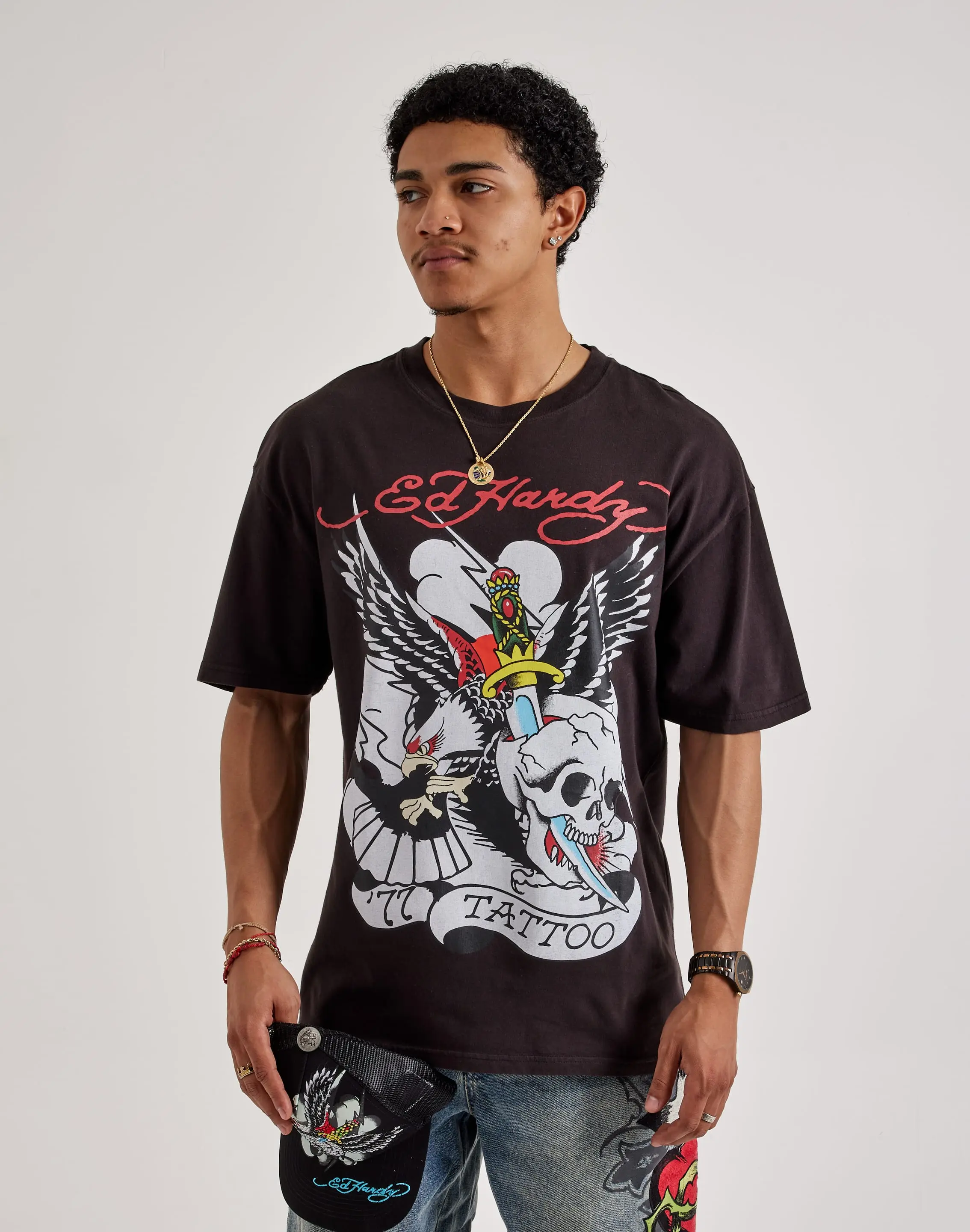 Mens Ed Hardy '77 Eagle Boxy Tee