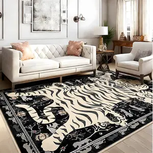 New Oriental Tiger Rug Decorative Mat, Easy Clean Multiple Sizes Colors, Home Living Room Bedroom Coffee Shop Use