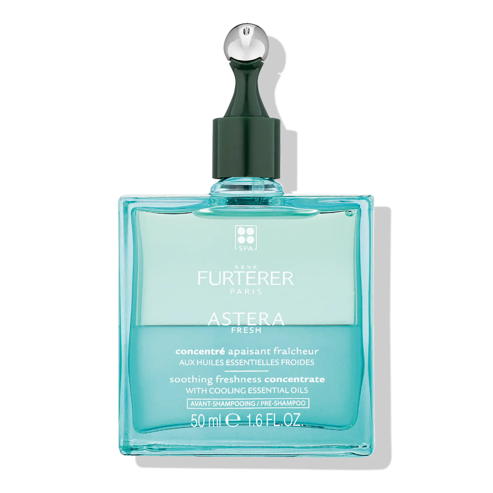Rene Furterer ASTERA FRESH Soothing Freshness Concentrate - Pre-Shampoo Soothing Scalp Treatment, Soothe Sensitive Scalps - Mint & Eucalyptus - Paraben & Silicone-Free - 1.6 Oz