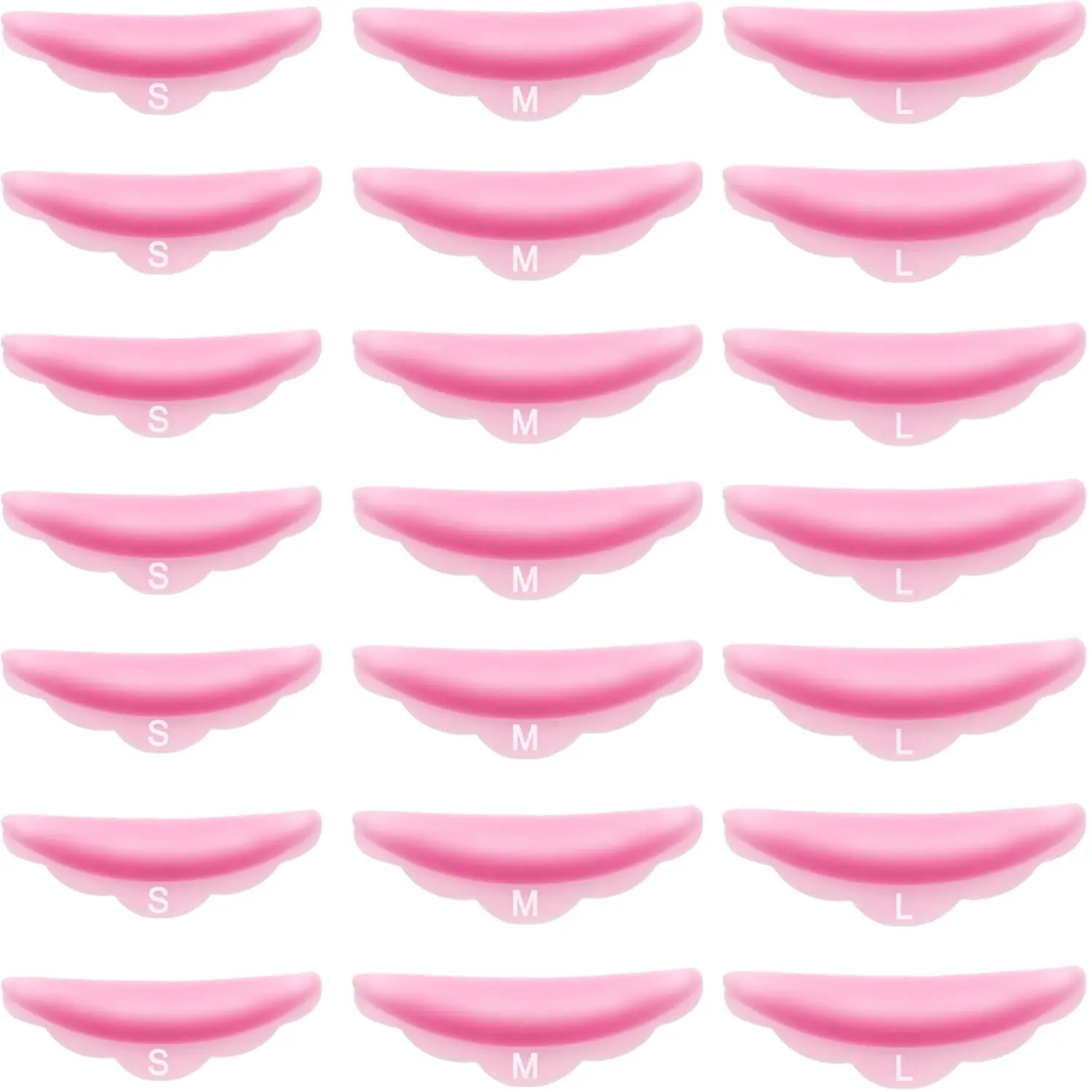 Hicarer 48 Pieces Lash Lift Rods Silicone Eyelash Pads Raise Eyelashes Perming Curler Rods (Small, Medium, Large), Silicone Lash Lift Shields for Eye Supplies Makeup Tool(Pink)