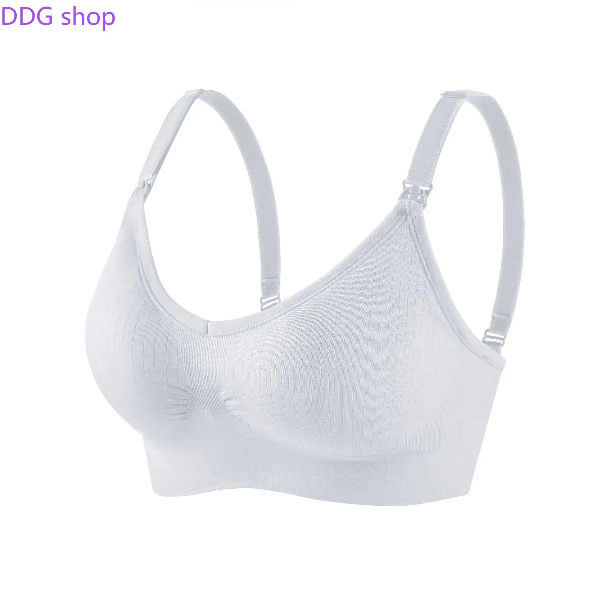 Women's Maternity Nursing Bra, Front Clip Open Breastfeeding Bra, Wireless Seamless Support, Anti-Sagging & Gathering, Thin Comfortable Sleep Bra for Postpartum & Pregnancy