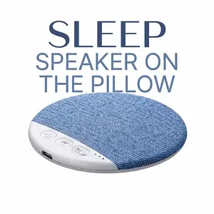 Under Pillow Sleep Speaker, Ultra-Thin Personal Sound Machine with White Noise & Bluetooth, Partner-Friendly Close-Range Audio for One Person, Timer & Memory Function, Blind-Touch Buttons, Ideal Gift for Better Nighttime Smartphone
