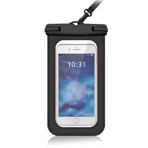 Outdoor Waterproof Phone Pouch, Sandproof & Dive-Friendly Touchscreen PVC Phone Dry Bag, 21.3*10.8cm