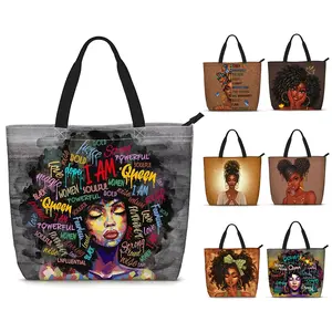African American Tote Bags for Women Black Girl Magic Bags Black Shoulder For Work Gym Shopping Beach