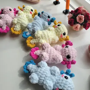 Oxo the Axolotl plush toy - Handmade Amigurumi plushie