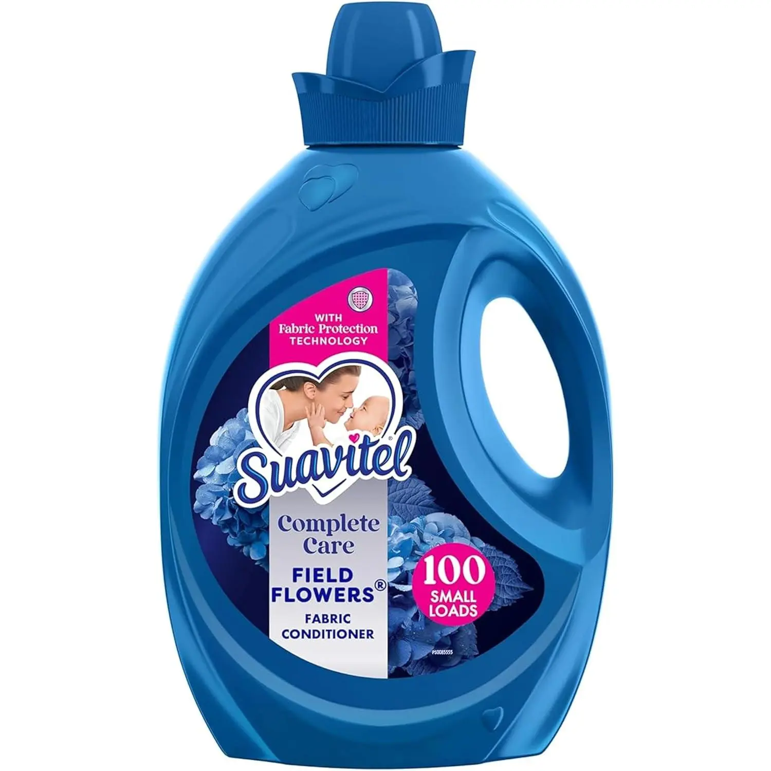 Suavitel Complete Fresh Unisex All Seasons Bleach-Free Liquid Fabric Softener - HE Compatible, 100 Small Loads, Field Flowers Scent, 100 fl oz Large Bottle Fabric Conditioner