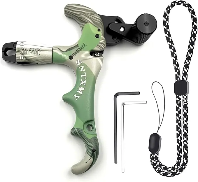 360° Rotatable 3/4-Finger Bow Release forCompound Bow, Thumb Bow Release Trigger,Archery Release Aid for bow hunting.