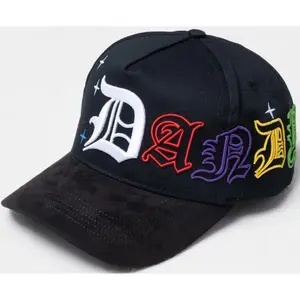 Dandy Hats Gorra Dandy Summer Cap Black with Colorful Letter Embroidery & Star Details for Casual Outings