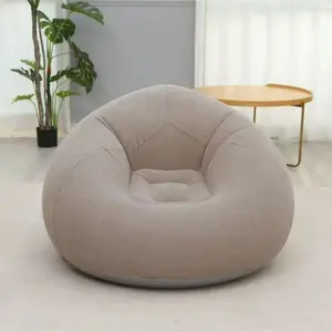 1 Piece Inflatable Sofa, Single Person Lazy Sofa Chair, Home Leisure Plush Sofa, Outdoor Camping Portable Foldable Sofa, Inflatable Couch