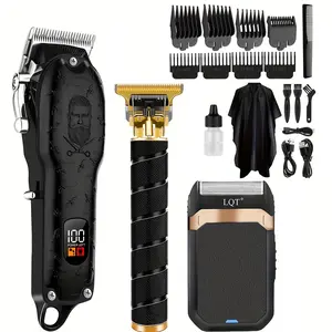 LQT Hair Clippers Set for Men, Hair Clipper Trimmer with LED Display, Professional Cordless Hair Clipper Shaver Beard Trimmer, Hair Cutting Machine for Men, Holiday Gift for Him Father's Day Gift