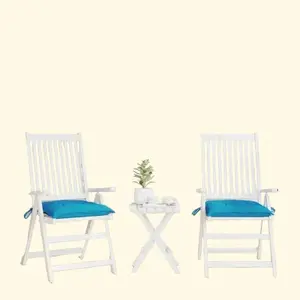 Light Blue Pallet Cushions - 2-Piece Water Resistant Outdoor & Indoor Cushions, 19.7"x19.7"x2.8", Waterproof, Durable Fabric, Soft Foam Filling