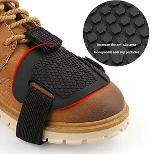 Motorcycle Gear Shift Shoe Cover, Adjustable Anti-Slip Honeycomb Protection for Rider's Shoes, Durable Shift Lever Guard for Safe Riding, Shifter Guard