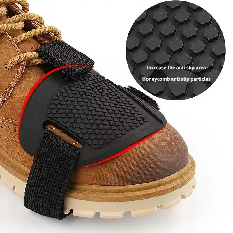 Motorcycle Gear Shift Shoe Cover, Adjustable Anti-Slip Honeycomb Protection for Rider's Shoes, Durable Shift Lever Guard for Safe Riding, Shifter Guard, Protector For Shoes