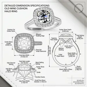 Sugar cube light-luxury European and American style diamond ring, unique and non-repetitive design, perfect as a proposal or engagement gift for a best friend
