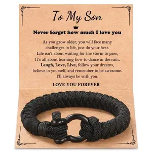 “To My Boy” bracelet, stocking stuffers for teens, son gift ideas, teenage boys’ birthday gifts