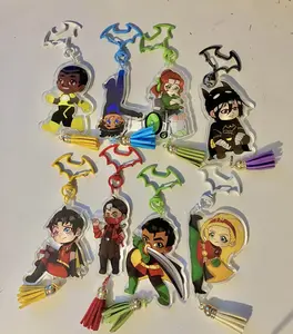 Bat Family Charms Adorable Bat Family Characters with Tassels 4 Inch Collectible Accessories for Bat Lovers and Collectors