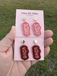 Bubble Love Dangle Earrings