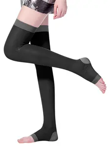 Unisex High-Top Compression Socks, Athletic Running Socks, Graduated Support, Silicone Grip, Ideal for Running, Sports, Yoga, Travel, Comfortable