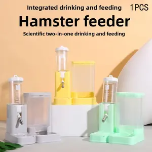 Automatic Hamster Feeder, Leak-Proof Water Dispenser, Multi-Functional Pet Food Bowl, Anti-Tip Design, Ideal for Hamsters and Birds