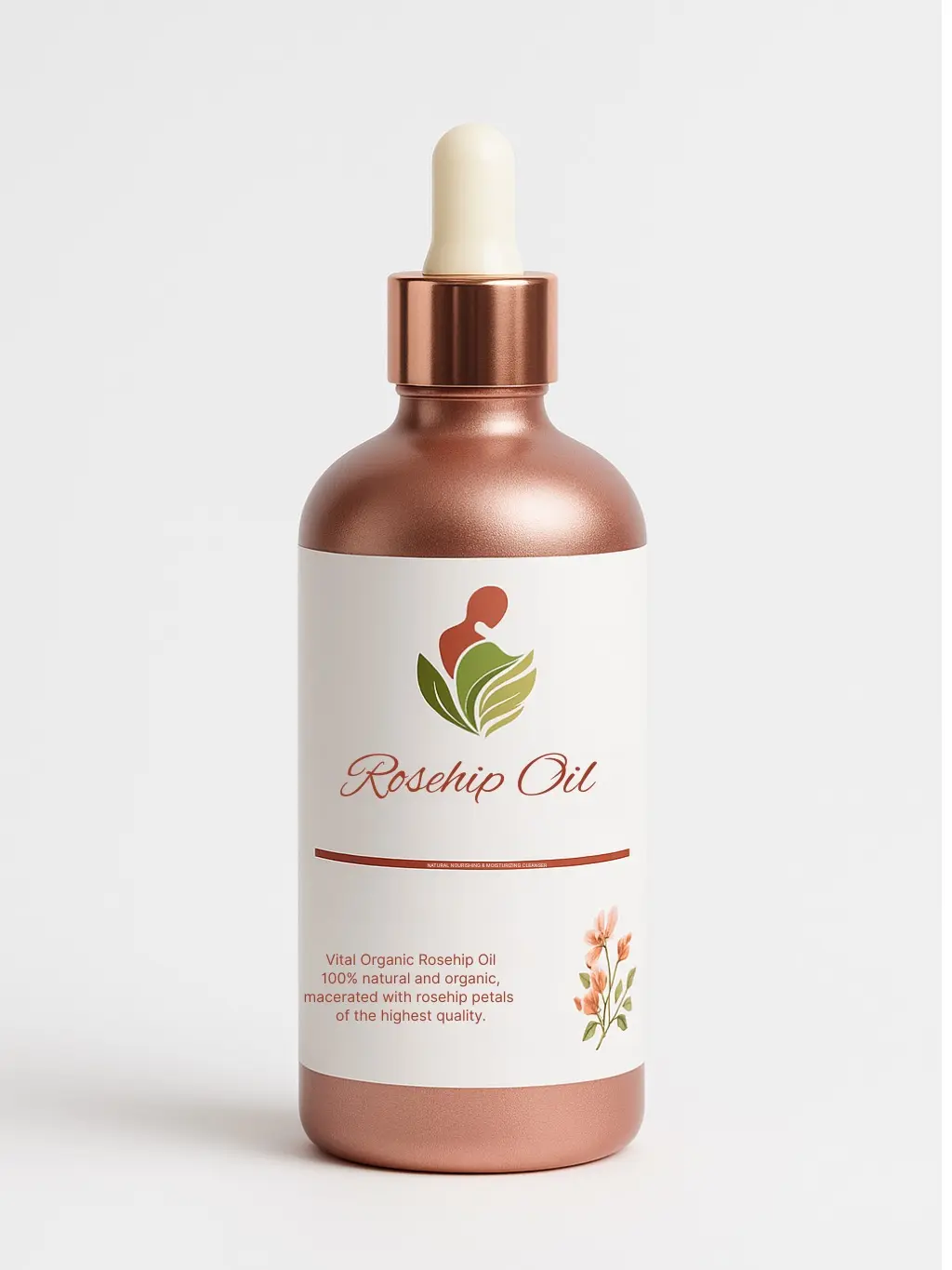Vital Organic Rosehip Oil Anti Aging Concentrate - Antioxidant-Rich, Vitamin-Packed Natural Skincare Serum for All Skin Types - Moisturizing, Skin Repair Single Item, Daily, Flaxseed Oil, Natural Beauty