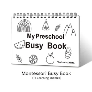 Montessori Toys Educational Quiet Books for Toddlers: Number Counting / Color Recognition - Fun Pumpkin & Dog Design