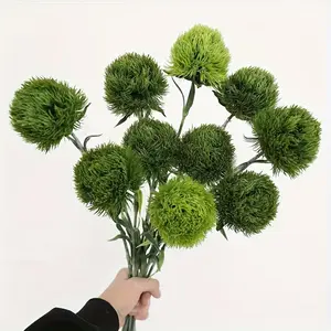 12 Artificial Chrysanthemum Heads/Large Spherical Flowers/12 Faux Hydrangea Stems for Bridal Bouquets, Wedding Decorations, Realistic Mini Fluffy Daisy Arrangements, Non-fading Blooms Suitable for Centerpieces or Home/office Desktop Decor