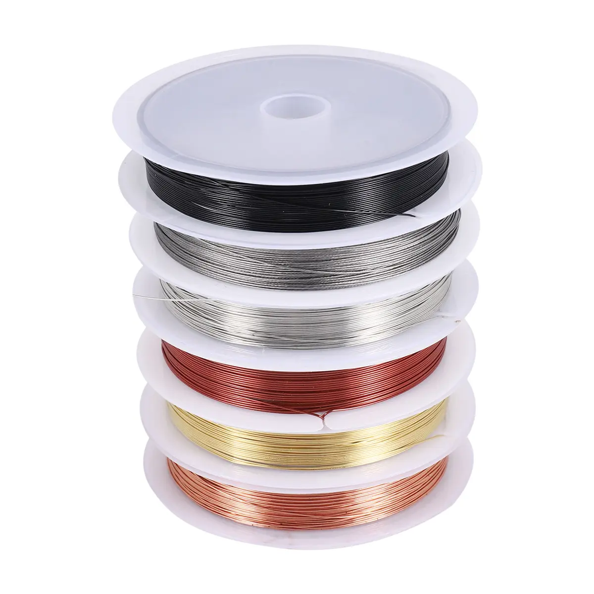 6-Pack 24 Gauge 0.4mm Diameter Rose Gold Copper Jewelry Beading Wire - Essential for Jewelry Making Supplies, Anklets Craft Projects, Framing (Tools & Hardware)