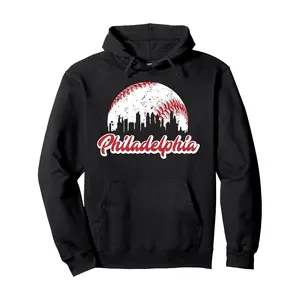 Men's Hoodies  Hoodie  Vintage Philadelphia Skyline Retro Philly Cityscape Pullover Hoodie
