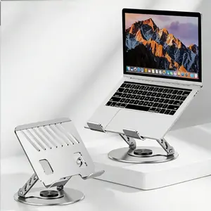 Heavy Duty 360° Swivel Laptop Stand - Anti-Wobble & Cooling Desk Setup