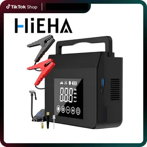 【Hieha】2026 Winter Lifesaver Portable Car Jump Starter with Air Compressor,4000A Car Battery Jump Starter with 150PSI Tire Inflator, 12V Car Battery Jump Power,15000mAh Power Bank With LED Light Automotive Vehicle