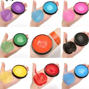 Water-Soluble Non-Toxic Body Paint Pigment, Face Painting Paste for Football Carnival Halloween Christmas, 30g Beauty Cream Box