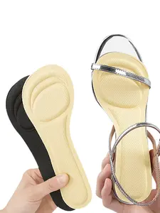 Breathable Sponge Insoles, Adjustable 3/4 Length Adhesive Heel Cushions, Shock Absorption for High Heels and Women's Loose Shoes, Shock Absorbing Insoles