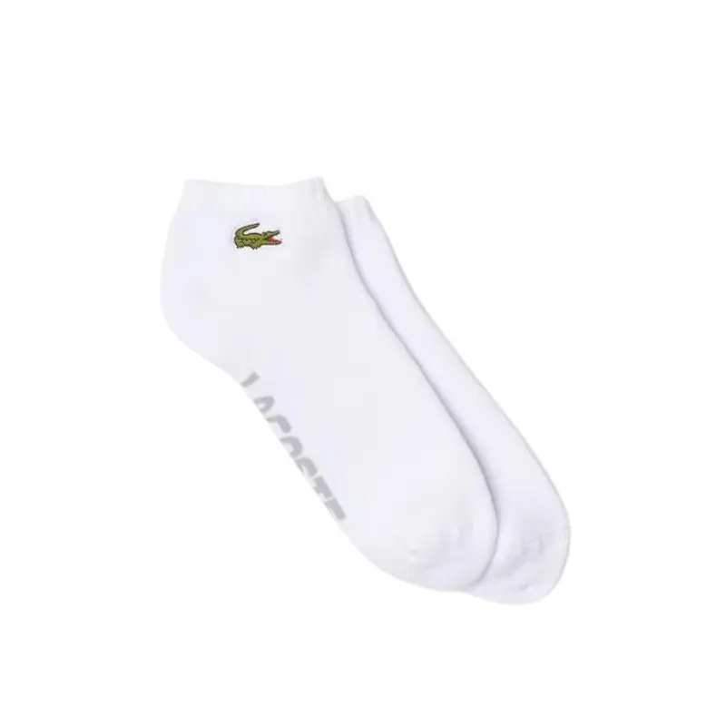 Lacoste Sports Branded Stretch Cotton Low-Cut Socks - Men's, Athletic Socks, White Socks