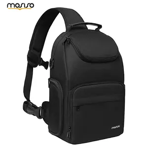 MOSISO Camera Sling Backpack for DSLR/SLR/Mirrorless Cameras, Travel Photography Crossbody Bag with Tripod Holder, Modular Inserts & Anti-theft Pockets, Compatible with Nikon/Canon/Sony, for Men & Women