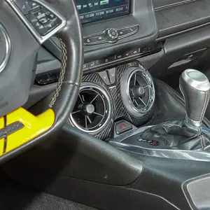 Custom Central Control Air Condition Panel Trim, Car Interior Dashboard Decoration for Chevy/Chevrolet Camaro 2016+ Automotive Accessories