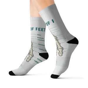 Science of Feet Anatomical Socks | Skeleton Foot Illustration Socks